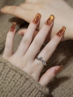 Amber Nails, Velvet Nails, Eye Nails, Nails Aesthetic, Pretty Gel Nails, Cat Eye Nails, Kawaii Nails, Drop Dead, Manicure Y Pedicure