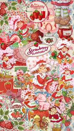 strawberry shortcakes sticker sheet