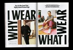 an article in a magazine about what i wear