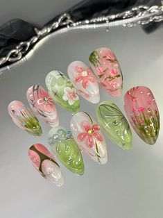 -All sets are made with GEL nail polish. You can reuse all of the nails multiple times if you take care of them.  -I only work with high-quality luxury press on nails -Every nail in my shop is handmade, hand painted with love & care. 💞 🌵𝐒𝐢𝐳𝐞🌵 -My nail shop has different measurement methods.  *Will not measure according to the curvature of the nail. -Please follow the instruction photo for size measurement. 🌵𝐄𝐚𝐜𝐡 𝐍𝐚𝐢𝐥 𝐬𝐞𝐭 𝐢𝐧𝐜𝐥𝐮𝐝𝐞𝐬🌵 -10 nails of your size -24 adhesive sheets -nail file -mini buffer -cuticle stick. -Alcohol Pad. -3ml Nail Remover. 🌵𝐍𝐚𝐢𝐥𝐬 𝐰𝐢𝐥𝐥 𝐥𝐚𝐬𝐭 𝐟𝐨𝐫🌵  1-3 days using adhesive sheets  2-3 weeks using nail glue. *🌵𝐏𝐫𝐨𝐜𝐞𝐬𝐬𝐢𝐧𝐠 𝐭𝐢𝐦𝐞🌵 4-12 days for the nails to be made. ▪️Send me a message if you have any questions or c