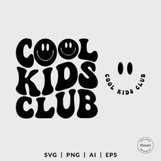 Calling all trendsetters, rebels, and mini-masters of coolness! This Cool Kids Club SVG is your ticket to exclusive membership in a world of epic adventures, boundless imagination, and unbreakable friendships. Perfect for t-shirts, hoodies, backpacks, and more. Compatible with Cricut, Silhouette Cameo, and other cutting machines. You will receive a Zip file containing the following: ... Cricut Kids Gifts, Kid Life Svg, Kids Shirt Svg, Kids Tshirt Designs, Cool Kids Club, Kid Life, Svg Kids, Crown Logo, Design Board