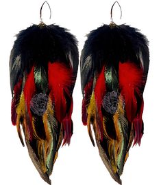 PRICES MAY VARY. Handmade, one of a kind piece, Our own hook style. Wild feathers, 8”-10” Long (From the top of earrings to the bottom) Lightweight earrings 0.08 pounds for sensitive ears. These unique handmade feather earrings, feature natural layered feathers in warm colours and are hypoallergenic. They are lightweight and look great with hair up or will mix with your hair down. You gonna love these because they are light and airy. All feather are treated under high temperature sterilization and professional fumigation, bleached+dyed with environment-friendly dyes. Long nature feather earring are lightweight and shine a stunning metallic when the light hits them just right. layered over top are beautiful long pheasant feathers for a full look with hair up or will mix with your hair down. Warm Colours, Pheasant Feathers, Bleach Dye, Hair Down, Full Look, Lightweight Earrings, Environment Friendly, Feather Earrings, Light Weight Earrings