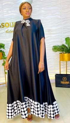 Black Outfits For Women, Materials Gown Style, Style Ankara, Bubu Gown, Bubu Gown Styles, Stylish Naija, Modest Dresses Fashion, Long African Dresses