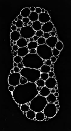 a black and white photo of an object made out of circles