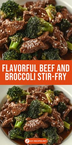 beef and broccoli stir - fry with brown sauce