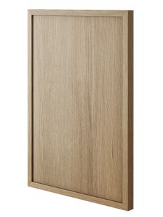 a wooden cabinet door on a white background