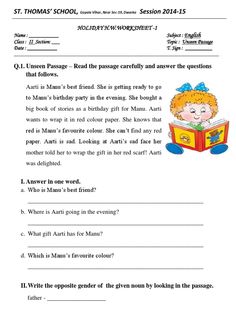 a worksheet for reading the book