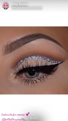 Prom Makeup For Brown Eyes, Quinceanera Makeup, Glittery Eye Makeup, Applying Eyeshadow, Sparkle Makeup, Silver Eye Makeup, Eye Makeup Images, Concert Makeup, Grey Makeup