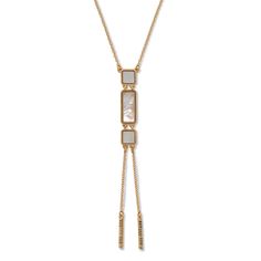 Mother-of-Pearl Tile Double Lariat Necklace | Gifts for Her | The Met Store Pearl Tile, Mother Of Pearl Necklace, Stunning Jewellery, Lariat Necklace, Art Lovers, Gift Necklace, Lovers Art, Mother Of Pearl, Ideal Gift