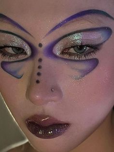 Funky Makeup, Mekap Mata, Drag Make-up, Graphic Makeup, Rave Makeup, Swag Makeup, Purple Makeup, Smink Inspiration, Ethereal Makeup