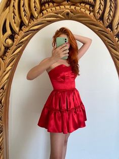 Red Satin Ruffle Bodice Dress /red Short Skirt Corset Dress / - Etsy Satin Strapless Dress With Ruffles For Prom, Strapless Red Corset Dress With Corset Back, Strapless Satin Mini Dress With Ruffles, Party Satin Corset With Ruffles, Red Satin Strapless Dress For Prom, Satin Corset Dress With Sweetheart Neckline And Ruffles, Satin Corset Dress With Ruffles For Night Out, Red Strapless Corset Dress For Costume Party, Red Ruffled Dress For Homecoming