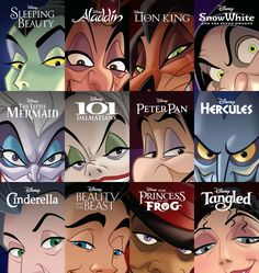 the many faces of disney characters