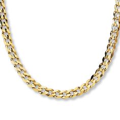 This 22-inch necklace features a concave solid curb style link. Styled in 10K yellow gold, this fine jewelry necklace is secured with a lobster clasp. Kelly Ripa Necklace, Jared Jewlery, Jared Jewelry, Fine Jewelry Necklace, Luxury Jewelry Store, Jewelry Advice, Jared The Galleria Of Jewelry, Fine Jewellery Necklace, Link Necklace