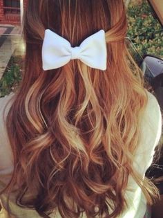 5 Quick Hair Fixes For Busy Career Girls White Hair Bows, Hair Fixing, Bow Hairstyle, Penteado Cabelo Curto, Quick Hairstyles, Bow Hair Clips, Hair Dos, Gorgeous Hair, Perfect Hair