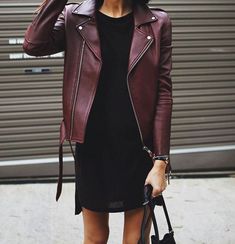 Moda Over 40, Black Dress Jacket, Shift Dress Black, Leather Outfit, Mode Inspiration