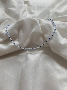 Blue Seed Bead Necklace, Banks Aesthetic, Vsco Style, Trendy Chokers, Blue Beaded Necklace, Beaded Jewlery, Bracelets Design