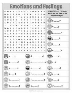 emotions and feelings worksheet