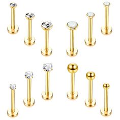 PRICES MAY VARY. 🛒[Tragus Piercing Jewelry Set]: One set includes 12pcs 16g tragus earrings with 4 different designs. These flat back tragus stud earrings for women and men are simple and elegant for daily jewelry. Threaded and push in style are easy to wear 🧰[Material]: These lip rings are made of 316L stainless steel, high polished smooth surface protects your piercings from irritation and damage, ensure to use for a long time 📏[Size]: Labret stud measurements: gauge size: 16G (1.2mm), bar Medusa Piercing Jewelry, Tragus Piercing Jewelry, Lip Rings, Medusa Piercing, Tragus Stud, Forward Helix, Labret Studs, Tragus Piercing, Tragus Earrings