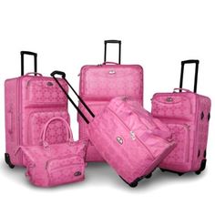 Pink Luggage Sets, Pink Luggage, Pink Passion, Pink Stuff, Best Carry On Luggage, Luggage Store, Suitcase Set, Garment Bag