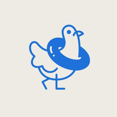 a blue bird with an oval shaped body