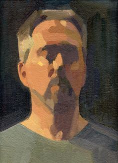 an oil painting of a man's face