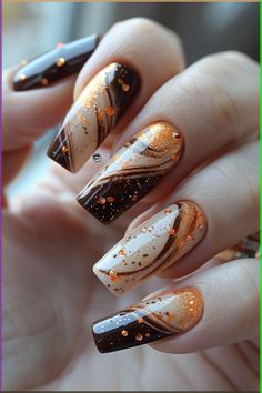 Birthday Nail Designs, Nail Art Techniques, Blue Nail, Black Nail, Fall Nail Art, Sparkly Nails, Birthday Nails, Autumn Nails, Nail Designs Spring