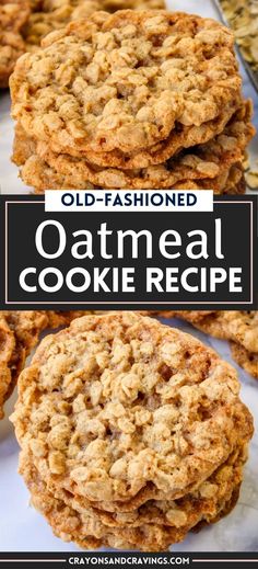 oatmeal cookie recipe with text overlay