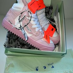 Off-White Off Court 3.0 Sneakers Women Off-White Off Court 3.0 Sneakers In Women Size Us 9 Or Euro 39. These Are Brand New! Includes Box And Dust Bag. Retail Price: $710 Off White 3.0 Sneakers, Off White Off Court 3.0, Pink Off White Shoes Outfit, White High-top Sneakers With Branded Heel Counter, White Sneakers For Spring, White Custom Sneakers With Rubber Waffle Outsoles, White Shoes Outfit, Sneaker Ball, Baddie Outfit