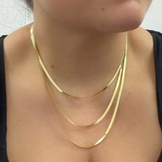 14k Solid Yellow Gold Herringbone Necklace HIGH QUALITY HERRINGBONE CHAIN This modern and on-trend design is crafted from genuine 14k solid gold Item number: 024G2CPY4L001  Length: Available in 16, 18 & 20 Inch Width : 2.5mm Thickness 0.25mm Metal: 14k Solid Gold Quantity: Sold by Piece Purity: 14K (Stamped for Authenticity) Processing time: 1-2 business days FAST SHIPPING - It has a stamped ITALY. - Gold Jewelry Store NY sells only authentic solid 14K Gold. - We do not sell gold plated or gold- Gold Herringbone Necklace, Gold Herringbone Chain, Permanent Jewelry, Gold Jewelry Stores, Herringbone Chain, Herringbone Necklace, Solid Gold Necklace, Solid Gold Chains, Diamond Quartz