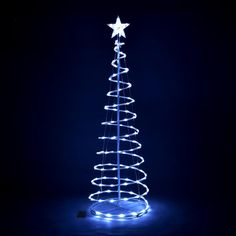 Yescom 5' Lighted Spiral Christmas Tree LED Decor Battery Powered Outdoor Xmas Tree, Spiral Christmas Tree, Spiral Tree, Christmas Tree Light, Tree Light, Led Decor, Holiday Mood, White Led Lights, Tree Lighting