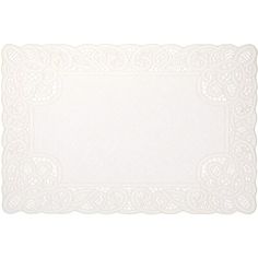 a white place mat on a white background