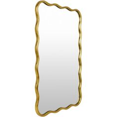 a gold framed mirror on a white background