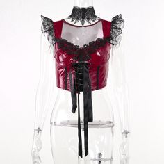 welcome to sonicelife official store!! Punk Party Corset, Edgy Halloween Corset For Costume Party, Edgy Halloween Costume Party Corset, Red Sleeveless Tank Top For Club, Punk Style Corset For Halloween, Gothic Sleeveless Vest For Fall, Edgy Festival Corset For Halloween, Fitted Vest For Fall Concert, Edgy Halloween Corset For Alternative Fashion