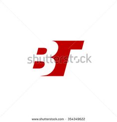 letter b and t logo design with red color on white background, suitable for use in business