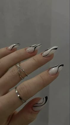 Swirl Nail, 2024 Nails, Asian Nails, Nice Nails, Grunge Nails, Casual Nails, Classy Acrylic Nails, Makijaż Smokey Eye, Soft Nails