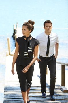 Yacht Crew Uniform, Beach Bar, Yacht Boat, Uniform Fashion, Uniform Design, Dress Short Sleeve, Private Jet, Flight Attendant