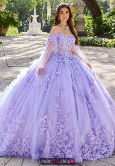 Princesa Dress PR30116 - Prom Dress Shop Vestido Color Lila, Pastel Prom Dress, Dress With Detachable Sleeves, Plus Prom Dresses, Prom Dress Shop, Glitter Prom Dresses, Classic Prom Dress