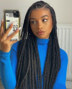 Simple Box Braids, Cornrow Knotless, Braid Inspiration, Long Box Braids, Braided Cornrow Hairstyles