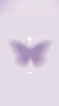 the shadow of a butterfly on a light purple background with white stars in the middle