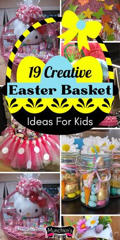 DIY Easter Basket Ideas Tutu Easter Basket, Dollar Tree Easter Basket, Easter Basket Themes, Easter Baskets To Make