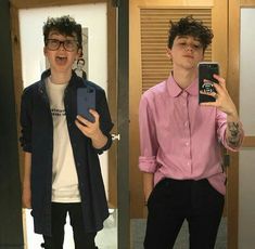 Trans Men Fashion, Transboy Hair, Trans Boy Haircut, Creepy Cute Outfits, Outfits Masc, Ftm Outfits, Miles Chronicles, Miles Mckenna, Queer Hair