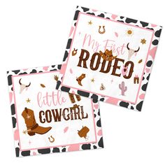 PRICES MAY VARY. 🤠【RODEO】Package includes 40pieces my first rodeo theme napkins, the size of each piece is 13 X13 inch.It will be great disposable party supplies and will give you wonderful moment. 🎀【UNIQUE】Western rodeo napkins specifically designed for girl’s 1st birthday.Various elements of cow, such as horseshoes,boot,hat,rompers and scarf ,the unique design attracts people's attention, let you deeply remember this unforgettable party. 🤠【QUALITY】Cowgirl napkins are made of high quality pa Pink First Rodeo Birthday, First Rodeo Birthday Decorations, Aint My First Rodeo Its My Second Girl, Rodeo Decorations, 7th Birthday Party Ideas, Picture Banner