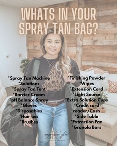 Spray Tan Organization, Spray Tan Flyers, Spray Tan Gift Bags, Spray Tanning Price List, Spray Tan Logo Ideas, Starting A Spray Tan Business, How To Start A Mobile Spray Tan Business, Spray Tan Name Ideas