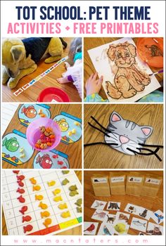 several pictures of different activities to teach children how to use them