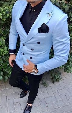 Slim Fit Tuxedo Wedding, Wedding Suits Men Blue, Mens Shawl, Light Blue Suit, Prom Suits For Men, Blazer Outfits Men, Slim Fit Tuxedo, Slim Suit