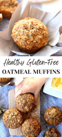 healthy gluten - free oatmeal muffins with orange juice