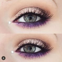 Machiaj Smokey Eyes, Makeup Looks For Green Eyes, Makeup Tip, Purple Makeup, Beauty Make-up, Makijaż Smokey Eye, Gorgeous Eyes, Makeup For Green Eyes, Glitter Makeup