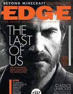 a man with long hair and beard on the cover of edge magazine