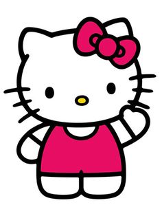 an image of hello kitty in pink shirt