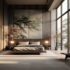 Relaxing Room Ideas Zen Modern, Zen Style Bedroom, Feng Shui Bedroom Decor, Zen Bedroom Decor, Japanese Bedroom Design, Zen Bedroom Ideas, Simple Bed Designs, Design Ložnic, Bedroom Decor Gray